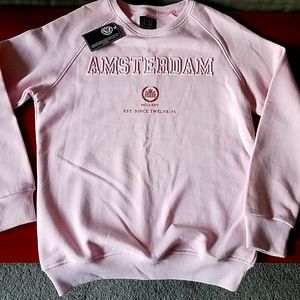Womens size xl (runs small) pink Amsterdam sweatshirt NWT.